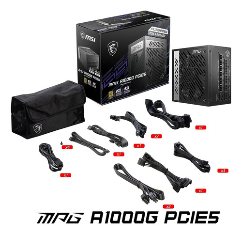 Fuente De Alimentación Msi Mpg A1000g Pcie 5 & Atx 3.0 Ga...