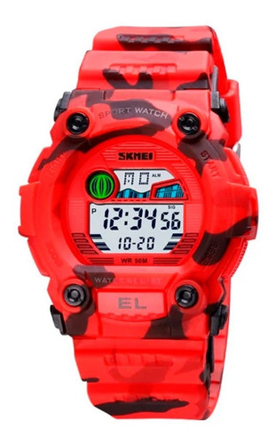 Imagem 1 de 1 de Relógio Infantil Menino Skmei Digital 1635 - Vermelho