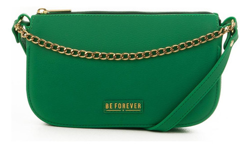 Bolsa Transversal Feminina Be Forever Glossy Rafitthy 13311 Cor Verde