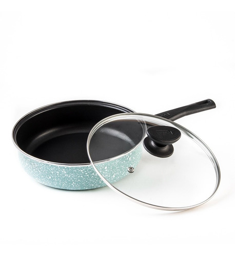 Imagen 7 de 10 de Batería De Cocina Cinsa Granito Jade Menta 12 Piezas