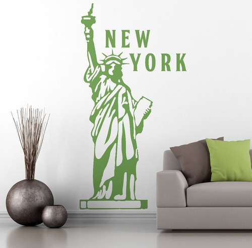 Vinilo Decorativo Pared Ciudades Estatua Libertad Nueva York