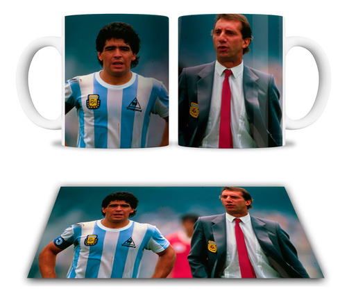 Taza Cerámica Dia Del Padre Varios Modelos Regalo Original Blanco Maradona Y Bilardo