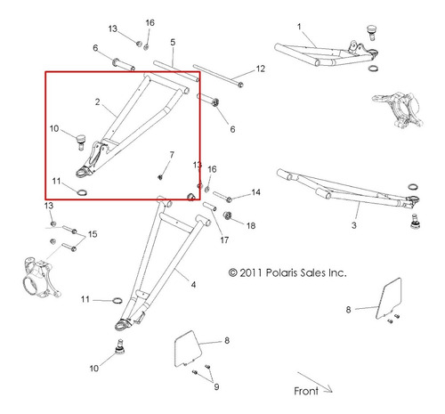 Braço De Suspensão Superior Frontal Ld Branco #pn1018200-133