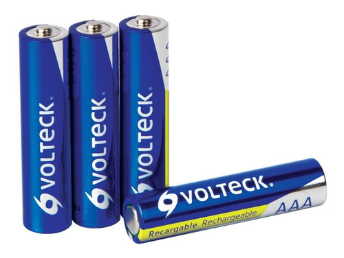 Pilas Recargables Aaa 600 Mah, Uso General Volteck 47201