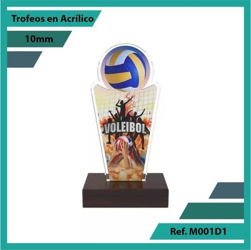 Trofeos En Acrilico De Voleibol Ref. M001d1