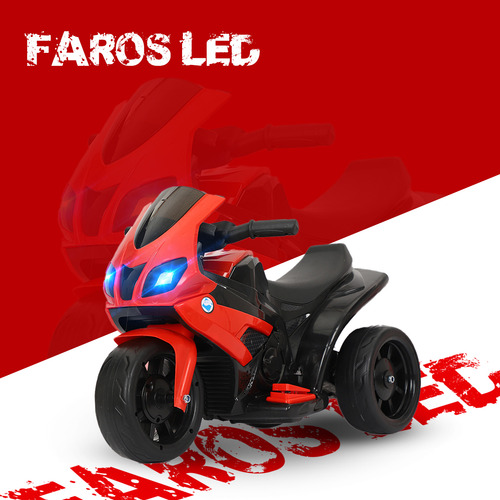 Triciclo Eléctrico Y Recargable 6v Para Niños Blanco Rojo