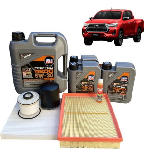 Kit Aceite + Filtros Toyota Hilux 2.4 /2.8 2017 -2023