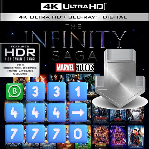 Saga Del Infinito Marvel 4k Blu-ray - 46 Discos Uhd Hdr