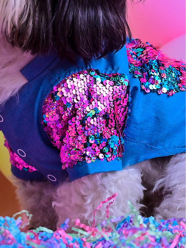 Camisa Mezclilla M Ropa Para Perro Gato Mascotas Accesorios