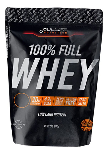Pure Whey Protein 100% Full Life Refil 900g Sabor Vanilla Sundae