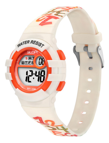 Reloj Infantil Slop Unisex Uno,dos,tres Sw24301k4 Blanco