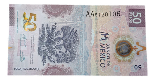 4 Billetes De Ajolote Serie Aa Con Numero Consecutivo