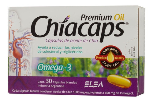 Chiacaps Premium Oil X 30 Cápsulas De Aceite Chía