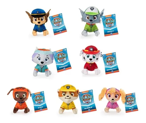 Peluches Patrulla Canina X4 Compatible Paw Patrol