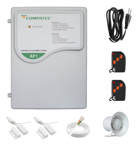 Kit Alarme Residencial 2 Sensores Porta 2 Controles Flex 1