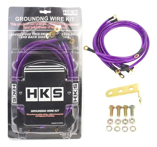 Cable A Tierra Morado Universal Tuning Auto