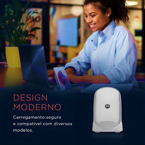 Cargador inalámbrico USB-C Motorola de 50 W, blanco