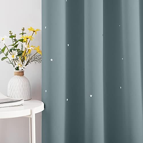 Nicetown Cortinas Opacas Con Estrellas Recortadas Para Dormi