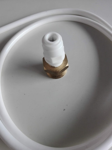 Imagen 6 de 6 de Conector De 1/2 A 1/4 Recto Dispenser Agua + 4 Mts Manguera