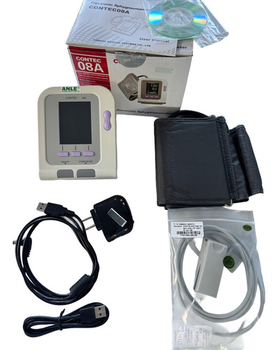Monitor Tensiometro + Oximetro Contec 08a Neonatal O Adulto Crema