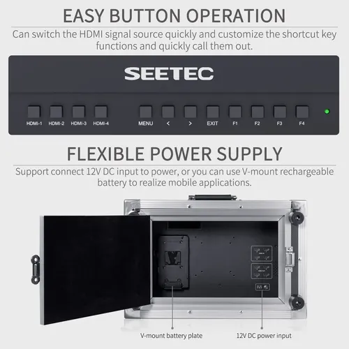 Monitor Diretor De Transmissão Seetec Atem156-co 15.6