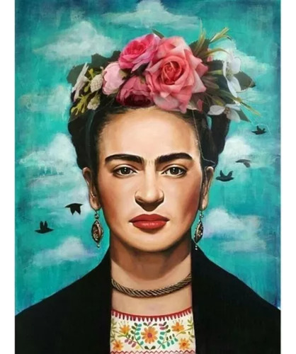 Pintura Diamante Decoración Frida Kahlo 40x60 Cm