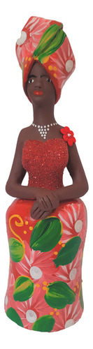 Estátua Mulher Nordestina Escultura Cerâmica Caruaru Bl Glit