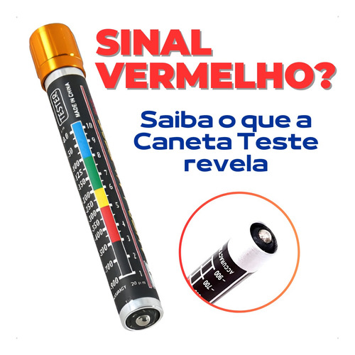 Caneta Teste Pintura Automotiva Detecta Retoques Na Lataria