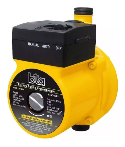 Imagen 2 de 6 de Bomba Presurizadora Nueva Bta 120 W Elevador Presión Baño