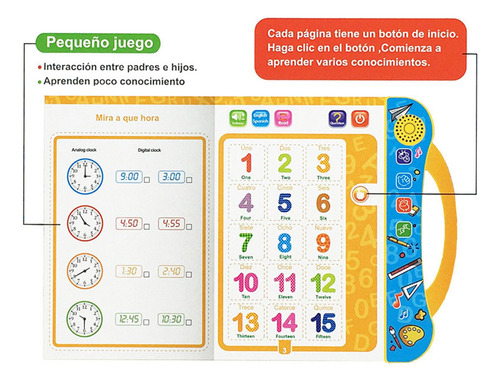 Niños Inglés Español E-book Juguete Educativo Para Niños