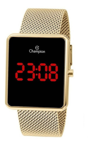 Relógio Champion Feminino Dourado Luxo + Colar E Brincos 18k