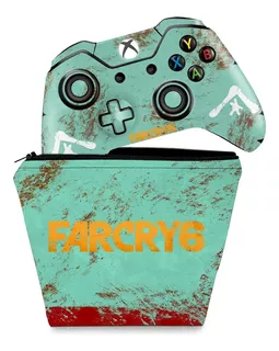 Kit Capa Case E Skin Para Xbox One Fat Controle Modelo 405