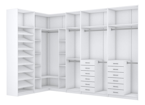 Kit Closet Módulos Soltos 100% Mdf M869.b (closet, Loja)