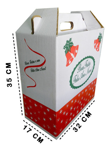 Caixa Cesta De Natal Com Alça (pacote Com 20 Unidades) | Parcelamento sem  juros
