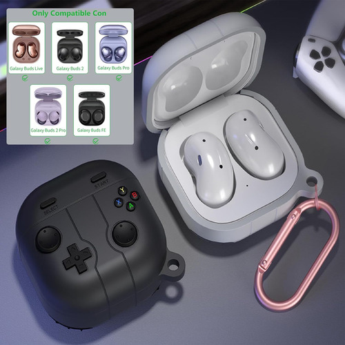 Funda Para Samsung Galaxy Buds 2 Pro Y Buds Fe Y Buds Live Y Buds Pro Y Buds 2 Case Uso Rudo Carcasa Con Llavero Soporte De Carga Inalámbrica