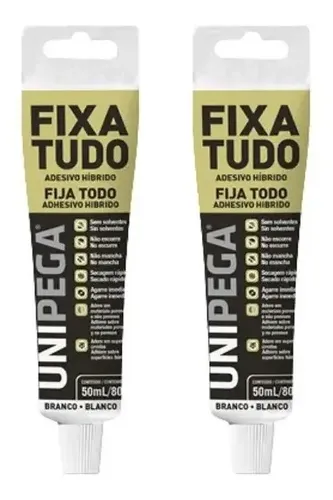 Kit 2 Cola Fixa Tudo Alto Poder De Adesão Debaixo D'água 80g