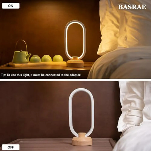 Luminária De Cabeceira Led Oval Moderna Com Regulagem De