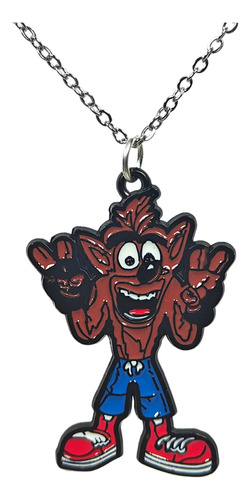 Collar De Crash Bandicoot, Cadena Acero Inoxidable Crash