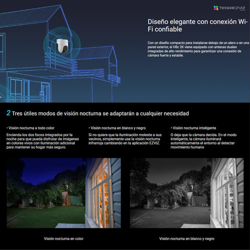 Cámara Seguridad Ezviz H8c 2k+ 4mp Exterior 360º Seguimiento
