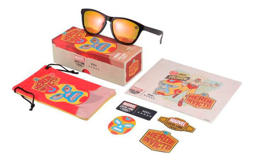 Lentes De Sol Xades Phoenix Negro Rojo Heroe Invicto