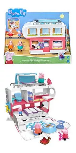  Peppa Pig, Peppa's Adventures, Peppa's Family - Juguete de casa  rodante para preescolar, set de vehículo a casa rodante, reproduce sonidos  y música, para niños a partir de 3 años 