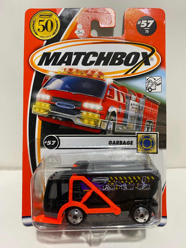 Carrito Matchbox Camión De Basura 1:64 Serie Del 2001