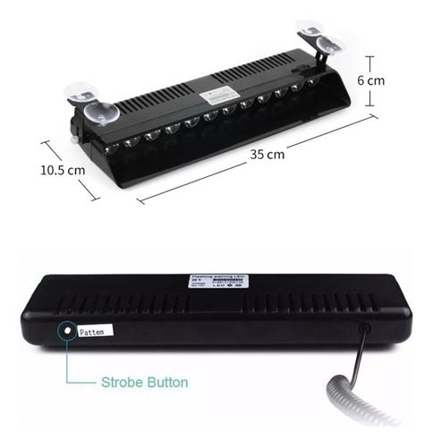 Luz Estroboscópica Led De Emergencia 12 Led Para Coche Y Cam
