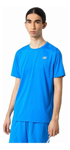 Camiseta New Balance Accelerate Para Hombre-celeste