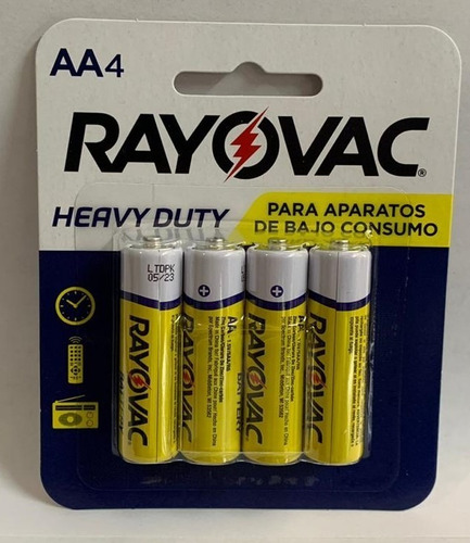 Caja De Pilas Rayovac Heavy Duty Aa (24 Blister De 4 Uni)