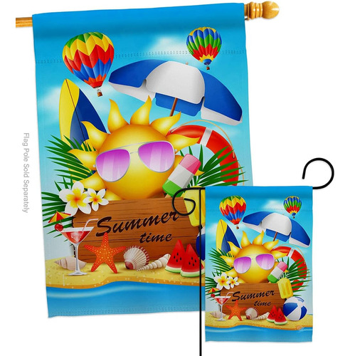 Colección De Adornos Summer Dream Garden House Bandera Set D