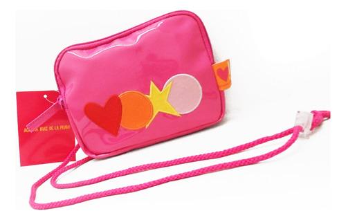 Bolsa Crossbody Bandolera Charol Rosa Estrellas