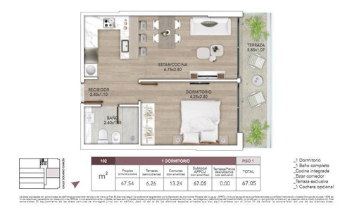 Imagen 8 de 27 de Apartamento 1 Dormitorio, Frente, Terraza, Amenities.