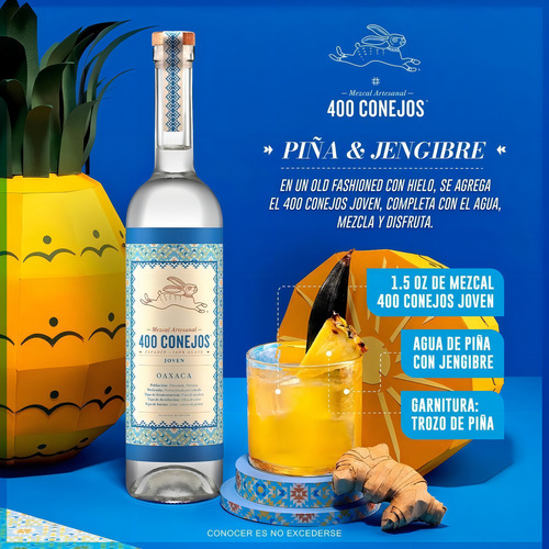 Mezcal 400 Conejos Joven 700ml