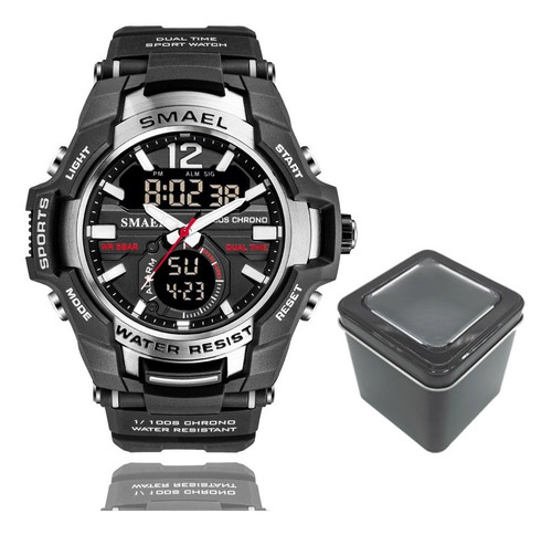 Relógio Smael 1805 Sport Anti-shock Dual-time Silver